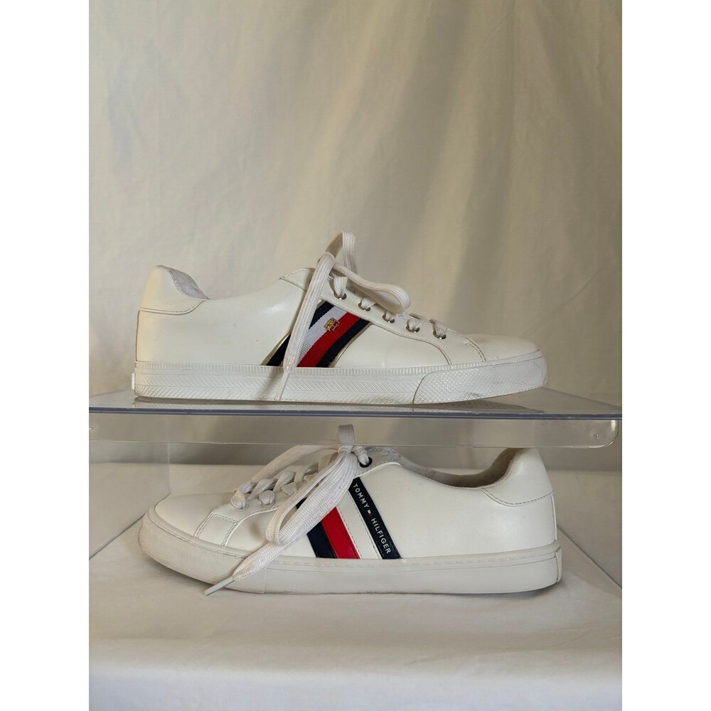 Tommy Hilfiger White Sneakers Women’s 10M – Low Top Casual Shoes